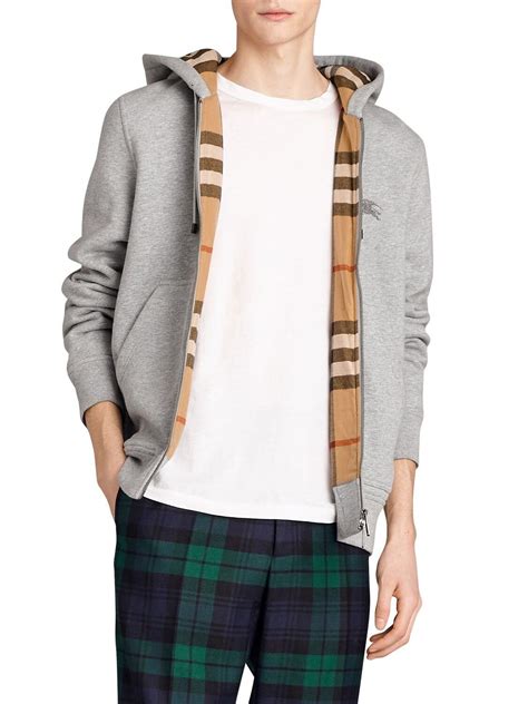 burberry hoodie mens sweater|burberry men's half zip pullover.